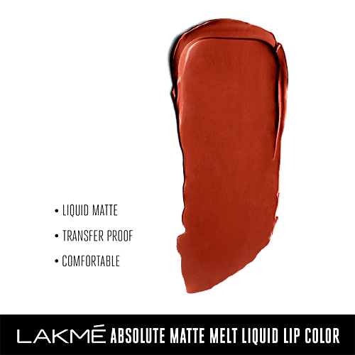 Lakme Absolute Matte Melt Liquid Lip Colour, 6 ml Coral Flip 