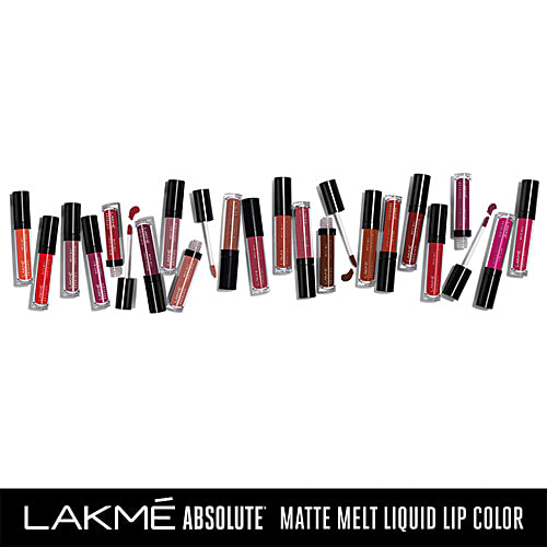 Lakme Absolute Matte Melt Liquid Lip Colour, 6 ml Red Vibe 