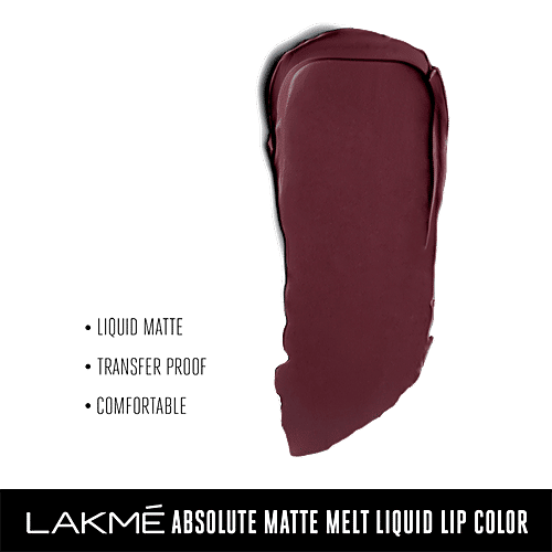 Lakme Absolute Matte Melt Liquid Lip Colour, 6 ml Mauve Mix 