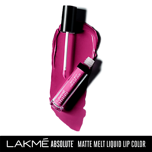 Lakme Absolute Matte Melt Liquid Lip Colour, 6 ml Pink Heels 