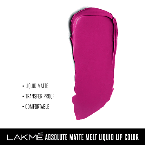 Lakme Absolute Matte Melt Liquid Lip Colour, 6 ml Pink Heels 