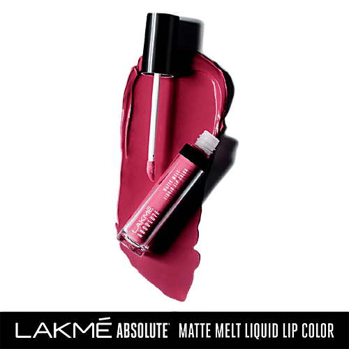 Lakme Absolute Matte Melt Liquid Lip Colour, 6 ml Pink Poison 