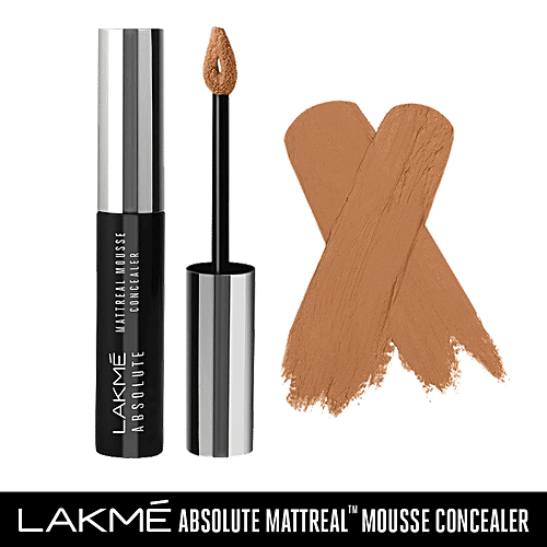 Lakme Absolute Mattreal Mousse Concealer - 04 Caramel, 9 g  