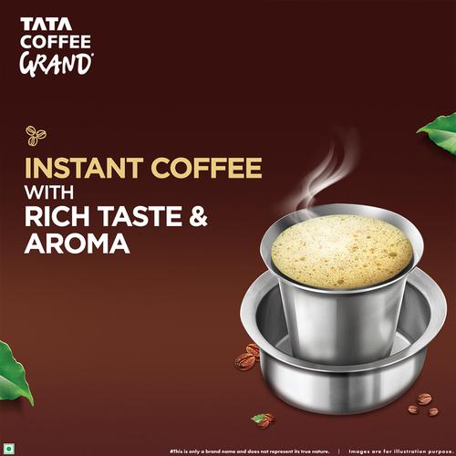 Tata Coffee Grand Filter Coffee, 200 g Pouch Processed With Instant Decoction Crystals