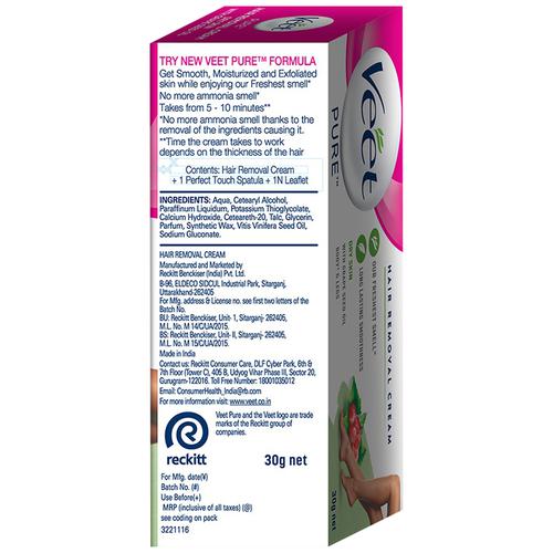 Buy Veet Pure Hair Removal Cream - For Women, With No Ammonia Smell, Dry  Skin Online at Best Price of Rs  - bigbasket