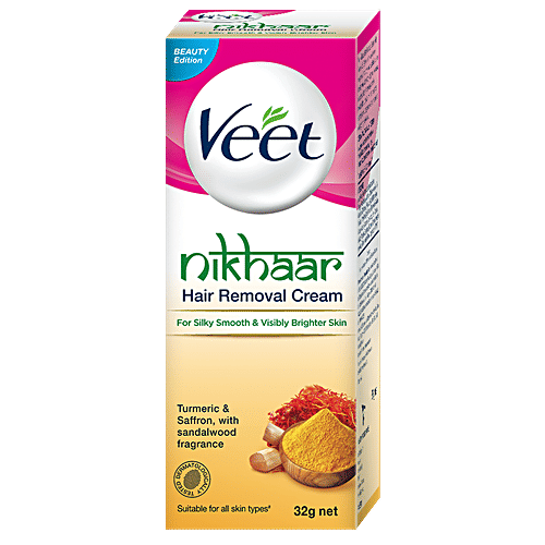 Veet Nikhaar Hair Removal Cream For All Skin Types, 32 g  