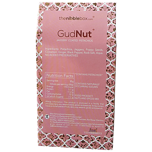 The Nibble Box Jaggery Spiced Pistachios Trail Mix, 80 g Box 