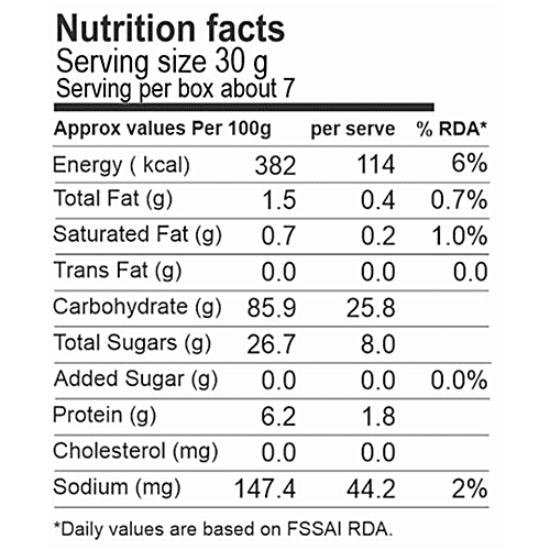 Happa Baby Food - Organic sprouted Ragi, Mango & Banana Porridge Mix, 6 Months+, 200 g Box No Added Additives & Preservatives