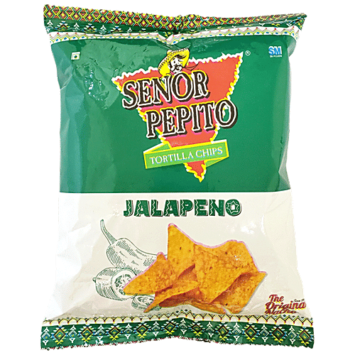 Senor Pepito Tortilla Chips - Jalapeno, Crispy, No Preservatives, 60 g  No Added Preservatives