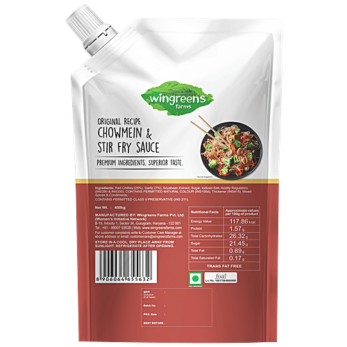 Wingreens Farms Original Recipe - Chowmein & Stir Fry Sauce, 450 g Spout Pouch 