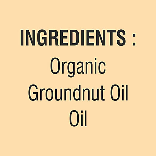 Nutriorg Certified Organic Groundnut Oil, 500 ml Bottle Zero Cholesterol