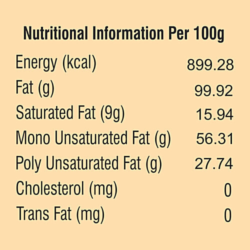 Nutriorg Certified Organic Groundnut Oil, 500 ml Bottle Zero Cholesterol