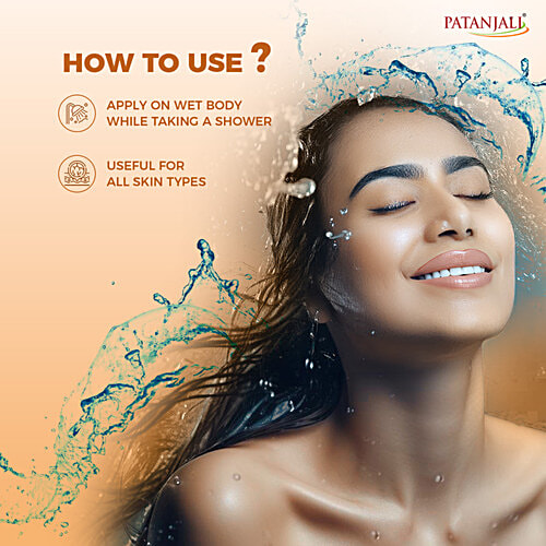 Patanjali Saundarya Shower Gel - Honey & Kesar, 250 ml Box 