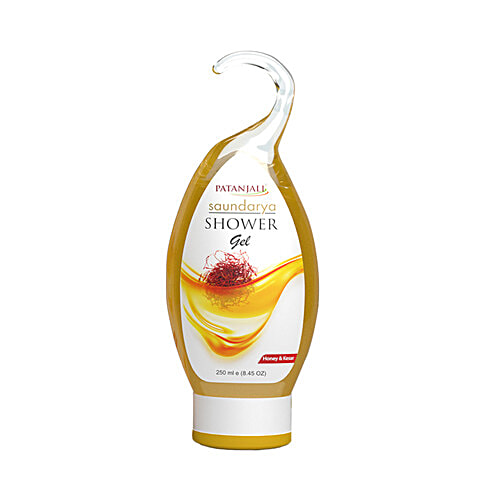 Patanjali Saundarya Shower Gel - Honey & Kesar, 250 ml Box 