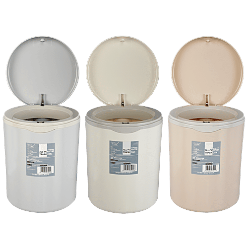 Qiaofeng Plastic Desk Dustbin - Assorted Colour, BB616, 2 L  