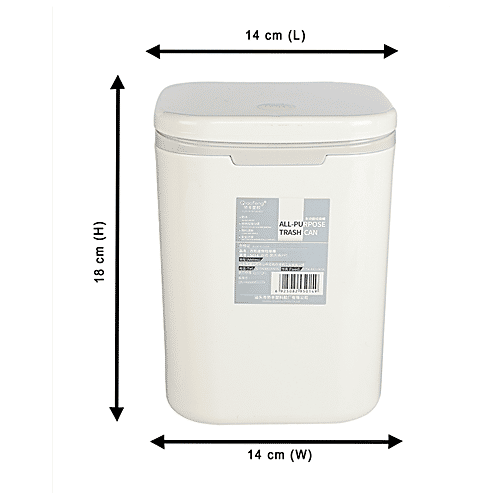 Qiaofeng Plastic Desk Dustbin - Assorted Colour, BB615, 2 L  