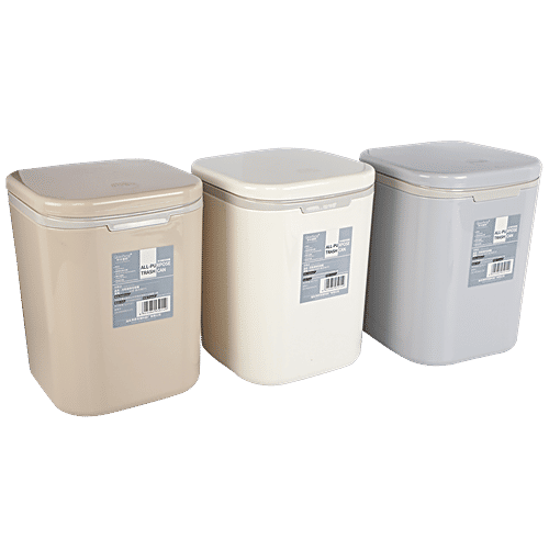 Qiaofeng Plastic Desk Dustbin - Assorted Colour, BB615, 2 L  