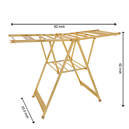 DP Premium Cloth Dryer/Drying Stand - Foldable, Golden, BB 1433, 1 pc  