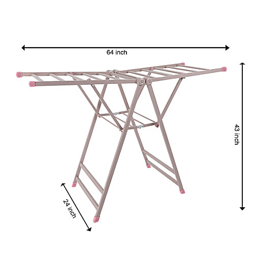 DP Premium Cloth Dryer/Drying Stand - Foldable, Pink, BB 1436, 1 pc  
