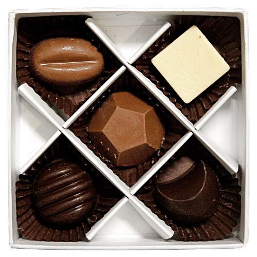Lindberg Assorted Chocolates Gift Box - No Added Sugar, 50 g (5 pcs x 10 g each) 