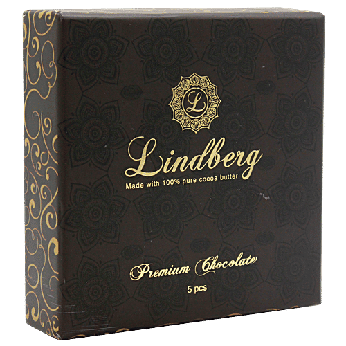 Lindberg Assorted Chocolates Gift Box - No Added Sugar, 50 g (5 pcs x 10 g each) 