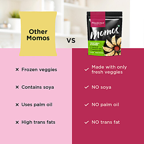 Prasuma Vegetable & Paneer Momos, 24 pcs