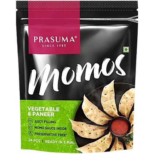 Prasuma Vegetable & Paneer Momos, 24 pcs