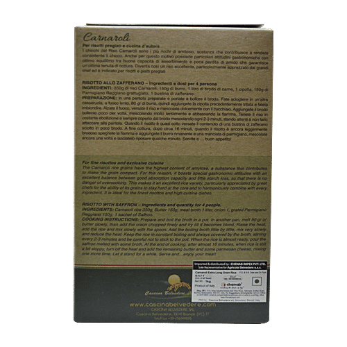 Cascina Belvedere Carnaroli Italian Rice, 1 kg  Made In Italy