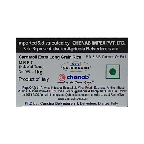 Cascina Belvedere Carnaroli Italian Rice, 1 kg  Made In Italy