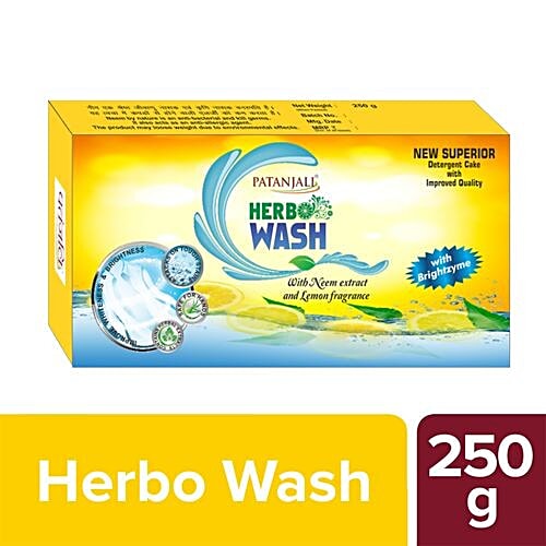 Patanjali Herbo Wash Detergent Cake, 250 g  