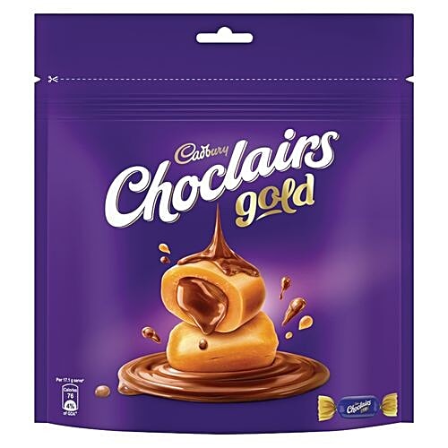 Cadbury Choclairs Choclairs Gold Modified Toffee with Choco Centre, 273.6 g  