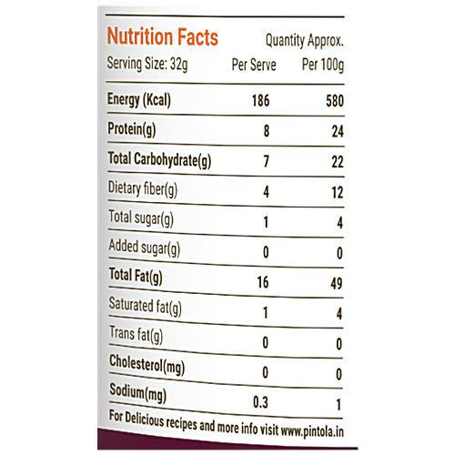 Pintola All Natural Almond Butter - Unsweetened, Creamy, 200 g  
