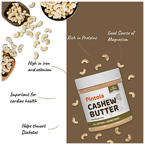 Pintola All Natural Cashew Butter - Unsweetened, 1 kg  