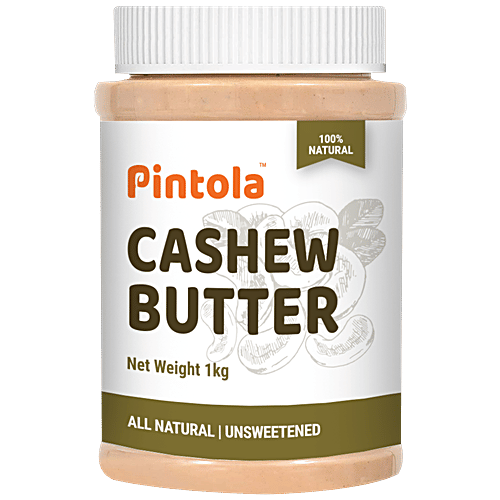 Pintola All Natural Cashew Butter - Unsweetened, 1 kg  