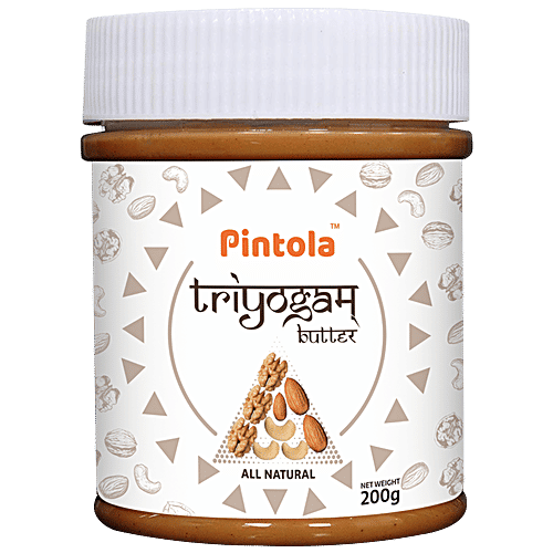 Pintola All Natural Triyogam Butter - Almonds, Cashew, Walnut, 200 g  