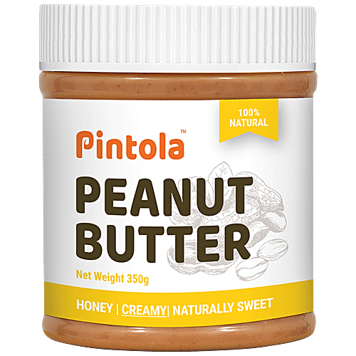 Pintola All Natural Honey Peanut Butter - Creamy, 350 g  