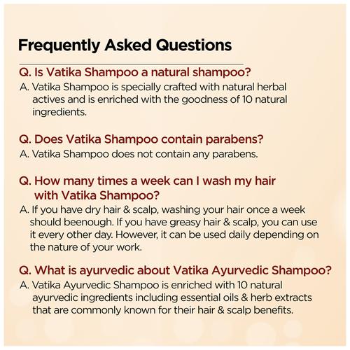 Dabur Vatika Ayurvedic Shampoo - For Strong, Healthy Hair, 640 ml  