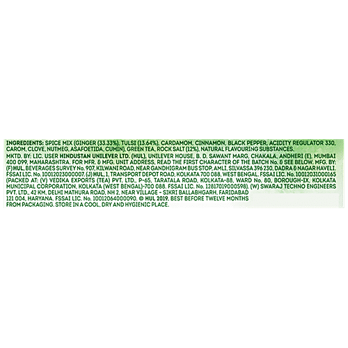 Lipton SipNDigest - With Green Tea, Ginger, Tulsi & Rock Salt, Spiced Green Tea Bags, 25 pcs (25 Bags x 1.8 g Each)