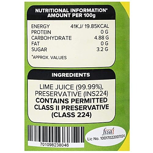 Buy Urban Platter Lime Juice Concentrate Equivalent Of 70 Green Limes