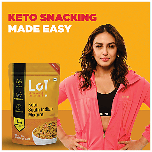LO! Keto South Indian Mixture - High Protein & Fibre, Low Carb Healthy Snack, 200 g Pouch