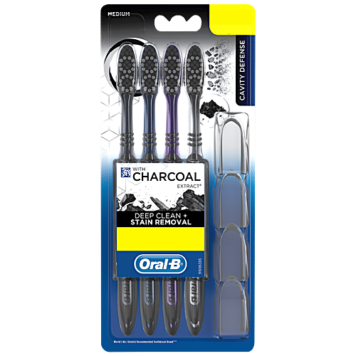 Buy OralB Cavity Defense Toothbrush With Charcoal Extract, Medium