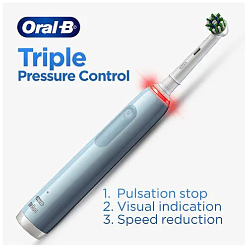 Oral-B Oral B Pro 3 Electric Toothbrush, 3 modes with Triple pressure control, replaceable brush head included, 1 pc  Removes Up to 100% More Plaque