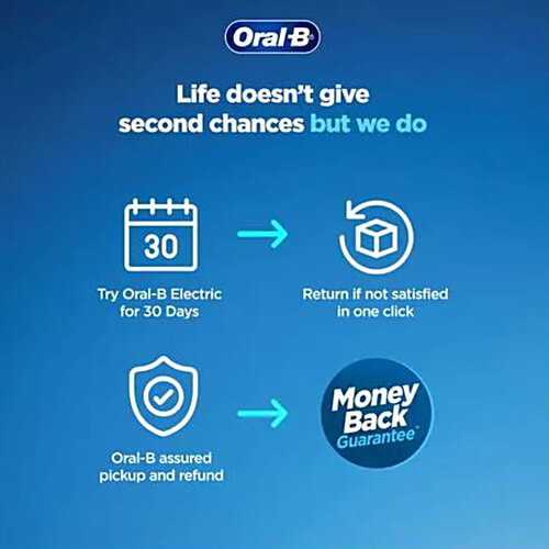 Oral-B Oral B Pro 3 Electric Toothbrush, 3 modes with Triple pressure control, replaceable brush head included, 1 pc  Removes Up to 100% More Plaque