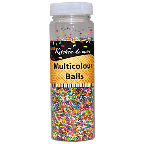 CCDS Small Size Multicolour Balls For Cake Decoration, 125 g Plastic Bottle 