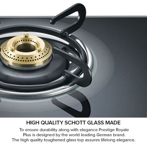 Buy Prestige Gas Stove3 Burner Royale Plus Schott Glass, Black (40177) Online at Best Price