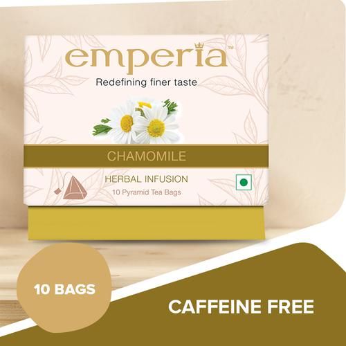 Emperia Herbal Infusion Tea - Chamomile, 8 g (10 Bags x 0.8 g Each) 