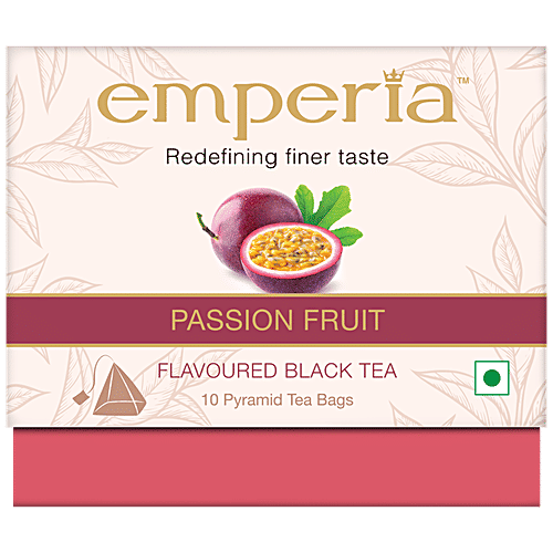 emperia Passion Fruit Flavoured Black Tea, 20 g (10 Bags x 2 g Each) Redefining Finer Taste