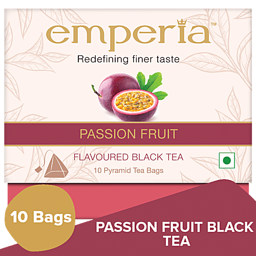 emperia Passion Fruit Flavoured Black Tea, 20 g (10 Bags x 2 g Each) Redefining Finer Taste