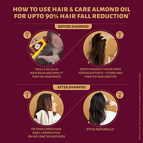 Hair & Care Non-Sticky Dry Fruit Hair Oil - For Strong & Silky Hair, Goodness of Walnut & Almond, Vitamin E & Vitamin B5, 300 ml Vitamin E & Vitamin B5