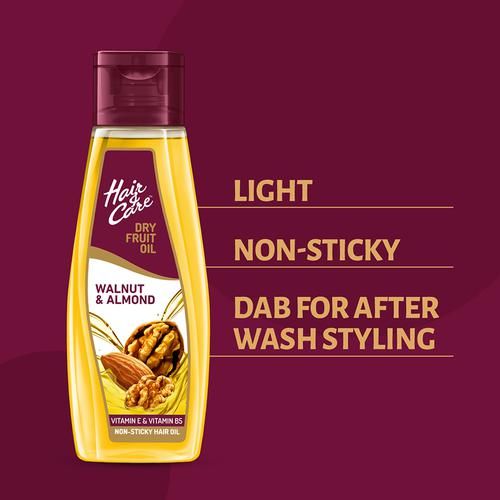Buy Hair & Care Non-Sticky Dry Fruit Hair Oil - For Strong & Silky Hair,  Goodness of Walnut & Almond, Vitamin E & Vitamin B5 Online at Best Price of  Rs  -